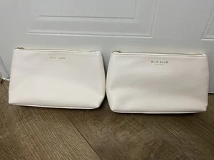 2x Elie Saab Cosmetic Bag Zip Pouch Light Pink New - Picture 1 of 3