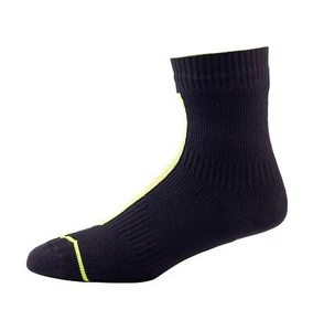 SealSkinz Road Ankle Hydrostop Waterproof Socks - Black / Yellow  - Picture 1 of 6