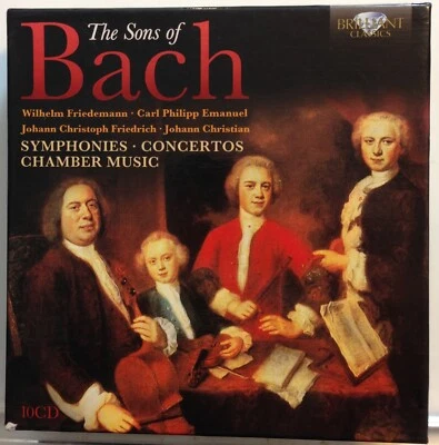 The Sons of Bach: Symphonies; Concertos; Chamber Music (10 CD Box Set 2013) *VG* - Image 1 of 2