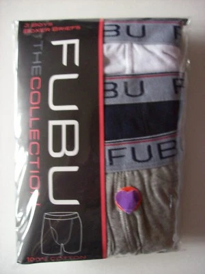 FUBU Calzoncillos Boxer Ropa Interior Calzoncillos Paquete de 3 Pares NIÑOS XS S M La Colección  Foto 1 de 2