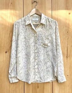 Equipment Silk Snake Print Ivory Blouse Sz Small - Picture 1 of 6