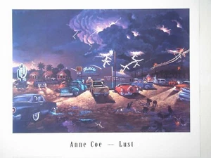 "Rita's Cantina" by Anne Coe "LUST" NEW from dealer 31"x25" - Picture 1 of 2