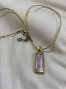 Handmade pendant beautiful, sparkling dome, Resin Aurora, Borealis, Gold Color - Picture 1 of 3