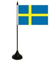 Tischflagge Schweden Tischfahne Fahne Flagge 10 x 15 cm