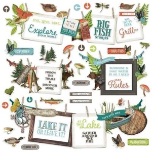 Simple Vintage Lakeside Cardstock Stickers 12"X12" - Banner - Picture 1 of 1