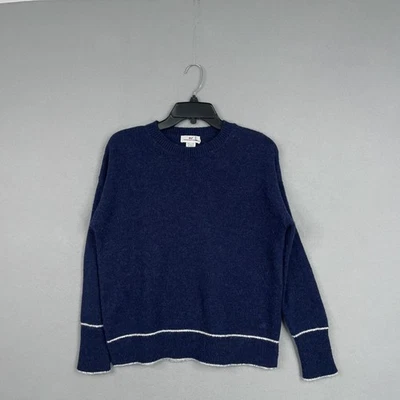 Suéter Vineyard Vines para mujer extra pequeño azul marino cuello redondo ribete en contraste Foto 1 de 4