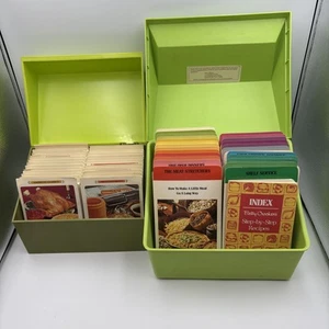 2 Vintage 1970s Betty Crocker Recipe Card Libraries Step By Step Recipes Cooking - Picture 1 of 10