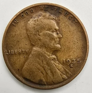 1935 S Lincoln Wheat Cent VF si grado esso! Penny tipo moneta nave libera! - Foto 1 di 4