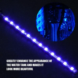 22cm Computer Cylinder Water Cooling Tank Light Virus Reservoir LED Tube Lamp FY - Afbeelding 1 van 11