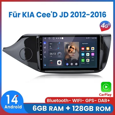 Für Kia Ceed JD 2012-2017 Carplay Android14.0 Autoradio GPS Navi BT DAB+ 6+128GB - Bild 1 von 4