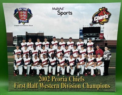 Foto del equipo Peoria Chiefs Western Division Champs 2002 8"x10" - Yadier Molina Foto 1 de 4