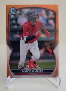 2023 BOWMAN CHROME PROSPECT MARCELO MAYER ORANGE REFRACTOR #BCP-107 Ser #14/25 - Picture 1 of 2