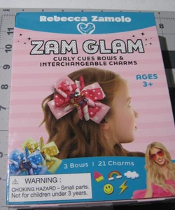 Rebecca Zamolo Zam Glam Hair Bow Set Bows & Interchangeable Charms DIY Fashion - Picture 1 of 6