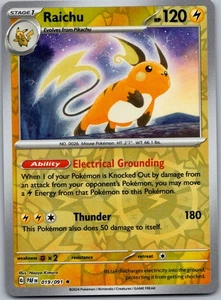 Raichu SV: Paldean Fates 019/091 Reverse Holo| Mix&Match - Picture 1 of 2