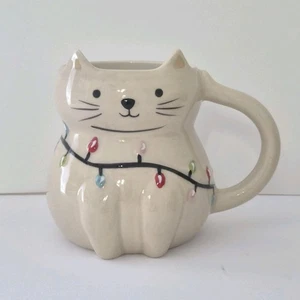 Entzückende Weihnachten Katze Becher Tasse Wondershop 16oz Steinzeug Figur Katze  - Bild 1 von 5
