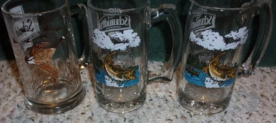 3 tazas Schmidt Beer - Serie Coleccionista Vida Silvestre Vintage 2 bajos 1 ganso canadiense Foto 1 de 4