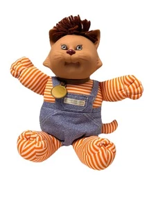 1983 Cabbage Patch Kids Doll Koosas Orange Striped Cat Xavier Roberts Overalls - Picture 1 of 10