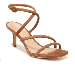 Veronica Beard sandals 9.5M brown suede Mariel heel strappy quiet luxury new$350 - Picture 1 of 14