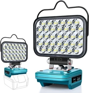 Luz de trabajo LED inalámbrica para batería Makita 18v, luces de inundación marrón - Imagen 1 de 10