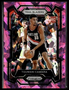 Toumani Camara 2023-24 Panini Prizm Prizms Pink Ice #164 RC Trail Blazers - Bild 1 von 2