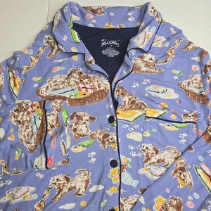 NICK & NORA Conjunto de pijama de baño azul grande para perro ropa de dormir lindo suave para mujer -1134 - Imagen 1 de 8