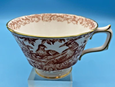 Royal Crown Derby XXXV=1972 Red Aves A74 Breakfast Cup 22K English Bone China - Image 1 of 4