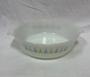 Vintage Fire King Milchglas Auflaufform Ofenfest Kerze leuchten 438 2qt - Bild 1 von 8