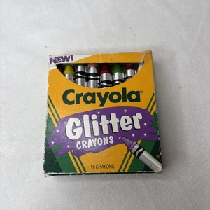 Vintage 1993 Crayola Glitzer Buntstifte 16 Stück mit Metallic Verpackung - Bild 1 von 7