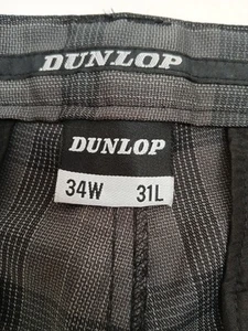 DUNLOP Golf Men's W34 L31 Grey Check Sports Trousers Button Down Rear Pockets. - Picture 1 of 21