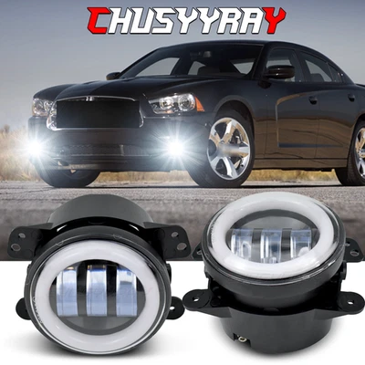 Par de luces antiniebla LED de 4" para Dodge Charger 2011-2014 parachoques delantero lámpara de conducción Foto 1 de 4