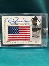 2014 Panini #43 National Treasures Barry Bonds Auto USA Flag (05/15) SF Giants