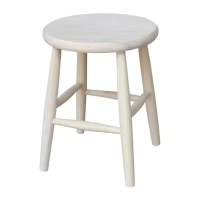 18 In. Unfinished Wood Bar Stool - Image 1 of 4