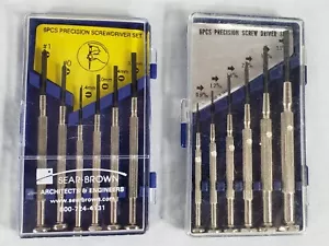 Präzisions Schraubendreher Sets 2er Pack - 12 Stück Schraubendreher & Kreuzschlitz gebraucht - Bild 1 von 5