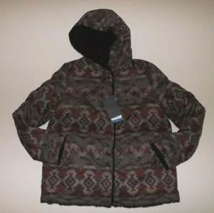PENDLETON Black Gray Reversible Button-Up Jacket Coat L Large NWT Womens - Picture 1 of 2
