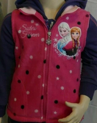 DISNEY FROZEN Disney - Frozen - Die Eiskönigin - Elsa & Anna - Fleece Weste - Magenta
