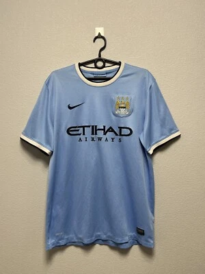 Nike Manchester City 2013/14 #16 Aguero Soccer Jersey L Football Blue - Image 1 of 4