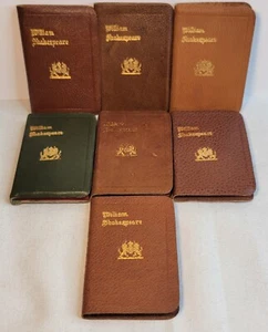 VTG 1900s Mini Book Lot of 7 King Henry William Shakespeare Knickerbocker Books - Foto 1 di 20