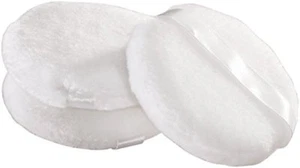 Powder Puff Large 4 in. Velour Body Makeup Puff with Satin Ribbon / set of 3 - Picture 1 of 1