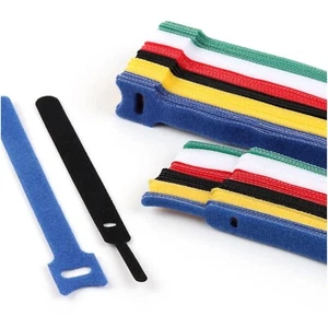 Hook and Loop Cable Ties Straps Adjustable Reusable For Wire Cable Management - Afbeelding 1 van 19
