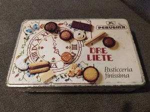 Antica Scatola Di Latta Vintage Perugina Ore Liete Collezionismo Pubblicitario - Foto 1 di 5