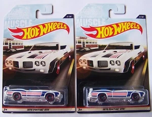 2016 Hot Wheels Vintage American Muscle 1970 Pontiac GTO 1/10 Lot of 2 - Picture 1 of 1