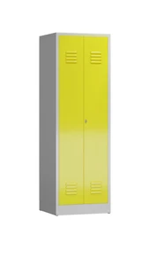 Spind Mehrzweckschrank Spindschrank 1800 x 590 x 500 mm, lichtgrau/zinkgelb - Bild 1 von 2