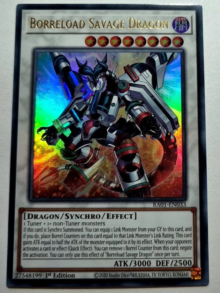 Yugioh! Borreload Savage Dragon 1st Ed engl. RA01-EN033 Ultra Rare 25th Anniv. - Image 1 of 1
