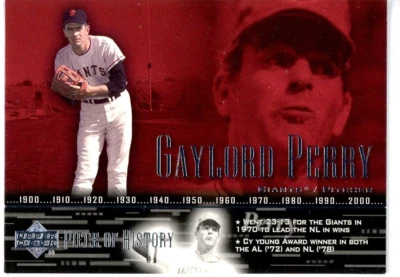 2002 Upper Deck Piece Of History - Gaylord Perry #71 - Image 1 of 2