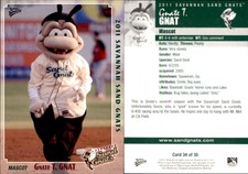 Gnate T. Gnat 2011 MultiAd Savannah Sand Gnats #34 Card *AutographDen*