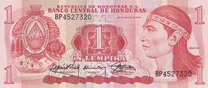 Billet de banque banknote money HONDURAS 1 LEMPIRA 1989 UNC NEUF NEW - Bild 1 von 1