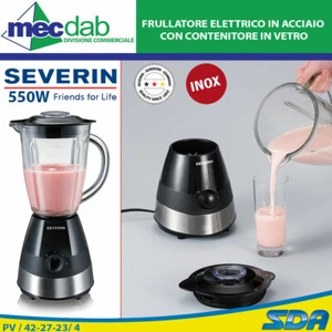 Frullatore Elettrico in Acciaio 550W con Contenitore in Vetro 1,5lt Severin - Foto 1 di 5
