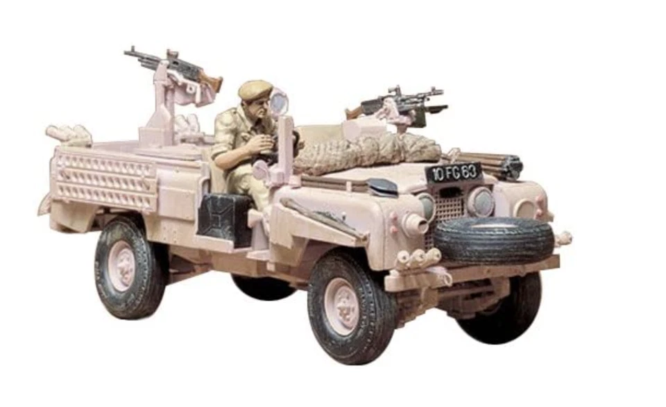 Tamiya JAPAN 35076 British Army S.A.S Land Rover Pink Panther kit scala 1/35 - Immagine 1 di 1