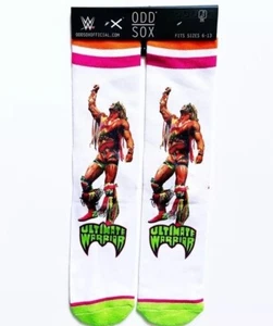 Odd Sox Ultimate Warrior Crew Socks WWE WWF Retro Nein 90s Mens Womens Fun Gift - Picture 1 of 3