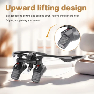 3.0X450mm Dental Ergo Loupes Pupil Distance Height Adjustable Surgical Magnifier - Imagem 1 de 4